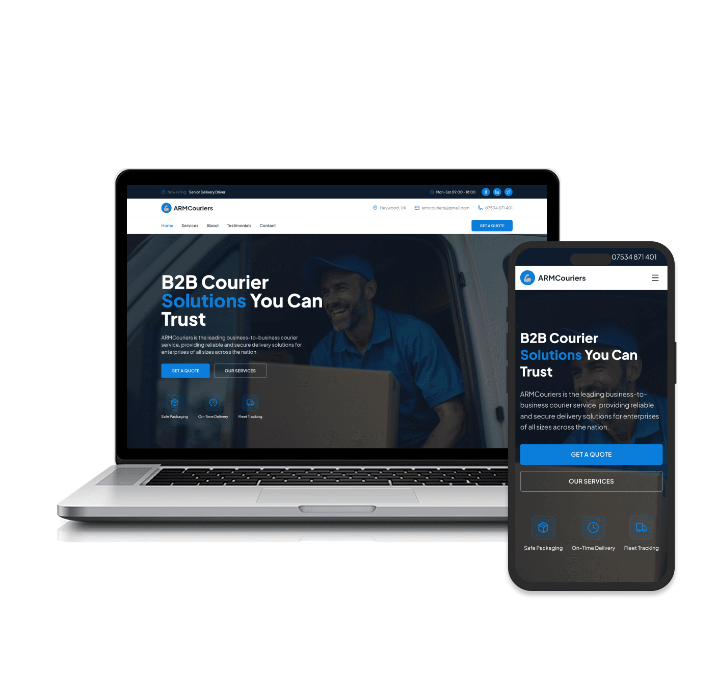 ARM Couriers Website