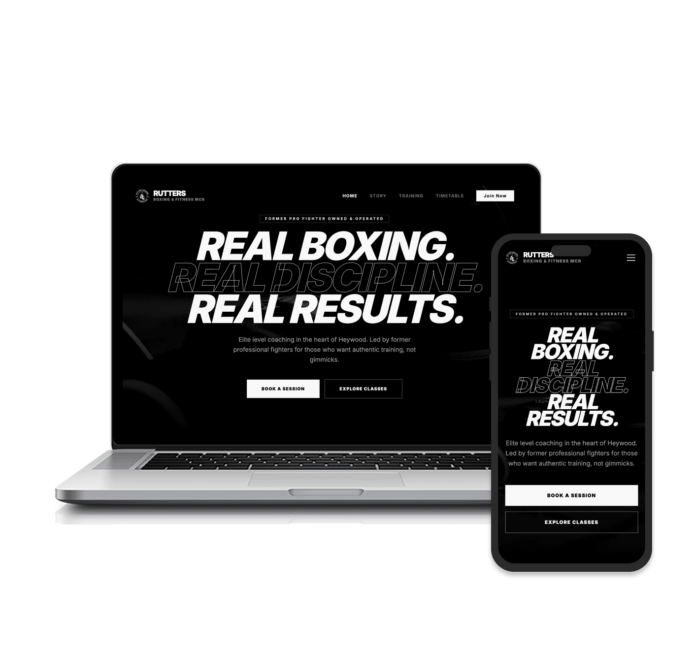 Rutter's Boxing Gym Website