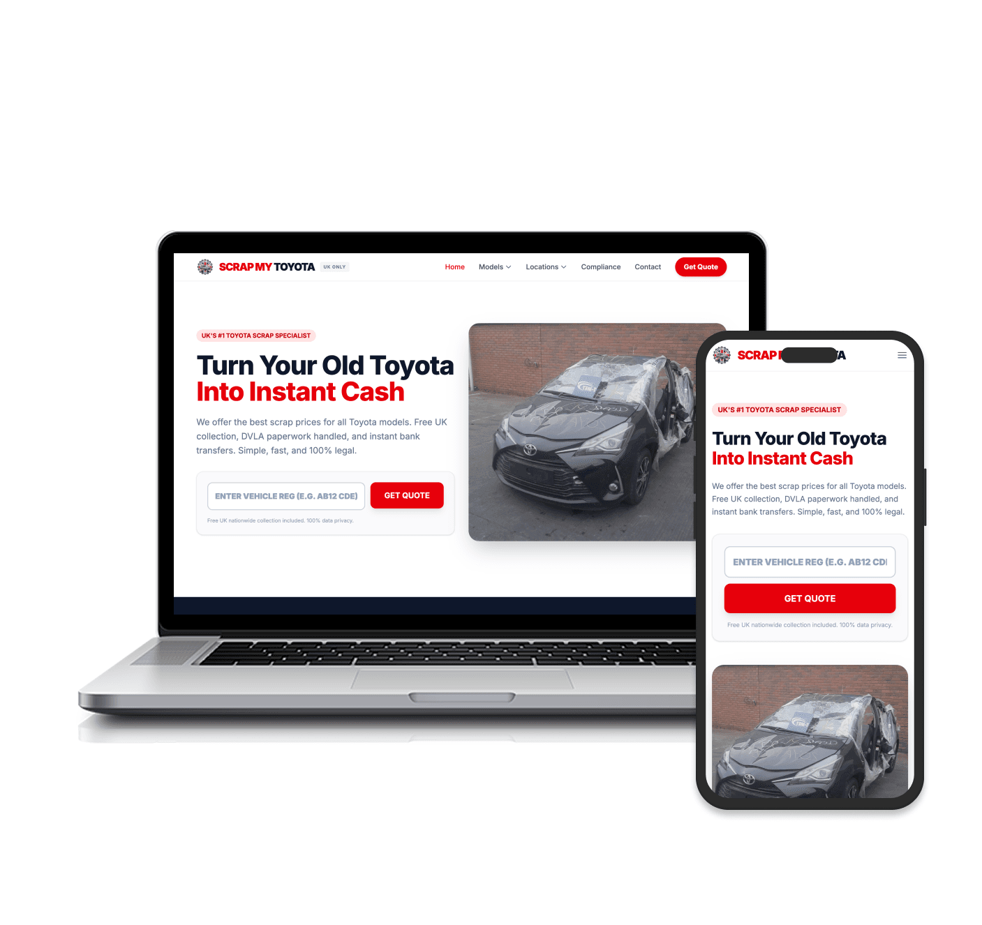 Scrap My Toyota MCR Website