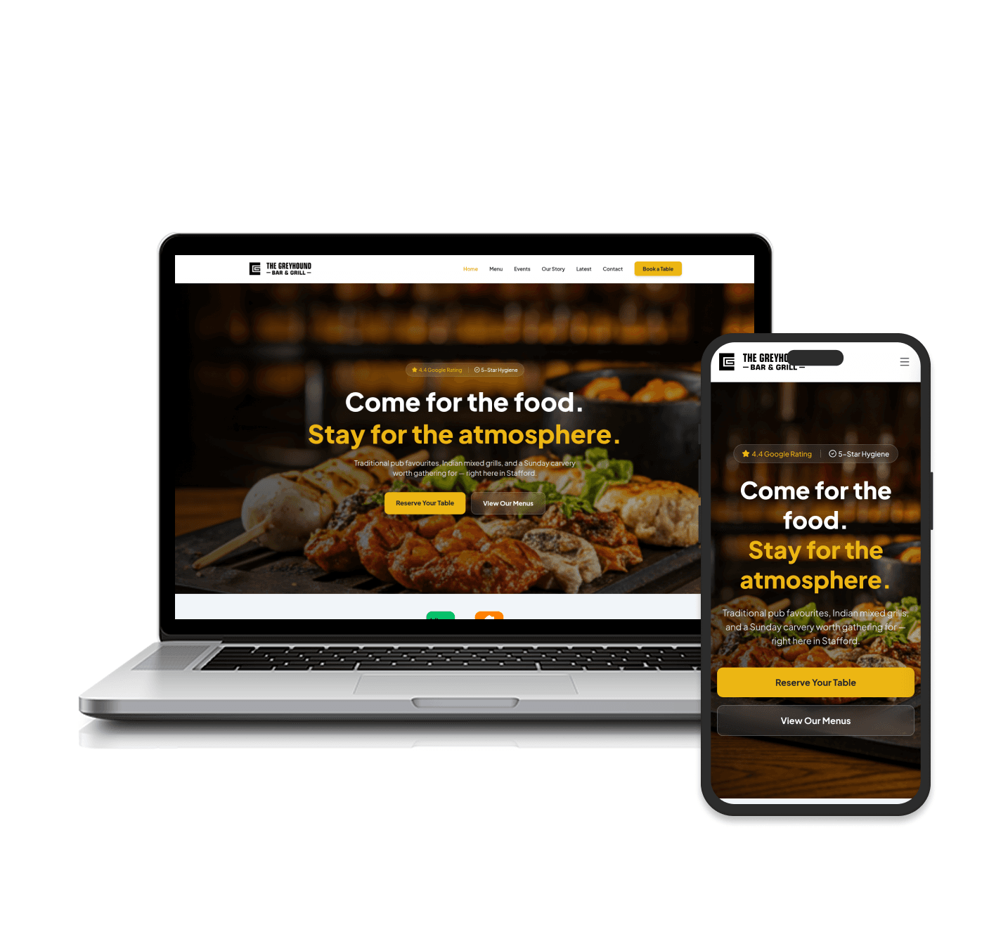 The Greyhound Bar & Grill Website