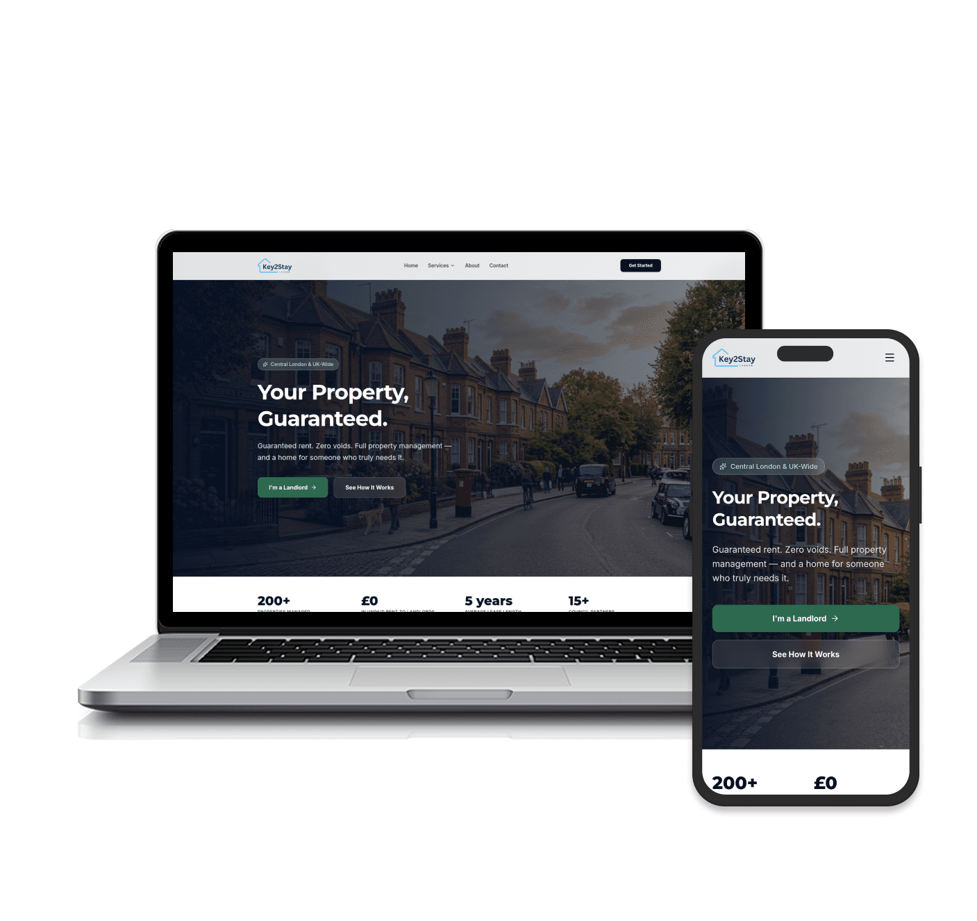 Key2Stay Property Management Website